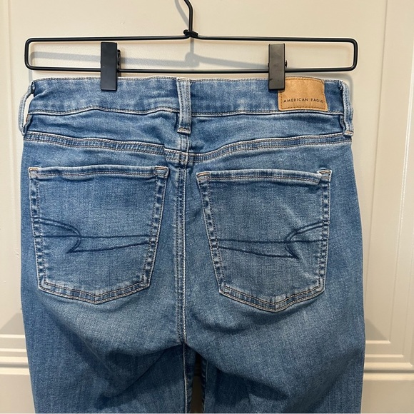 American Eagle Stretch Kickboot Jeans Size Women’s 4 Short Medium Wash Bootcut - Picture 4 of 10